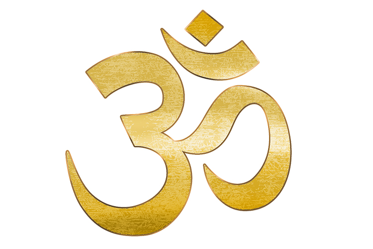 The Aum or Om symbol that represents the unique nature of Brahman.